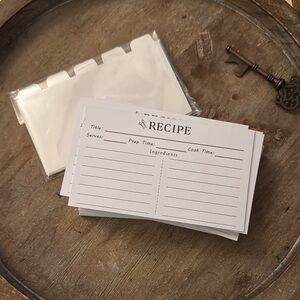 White Recipe Cards